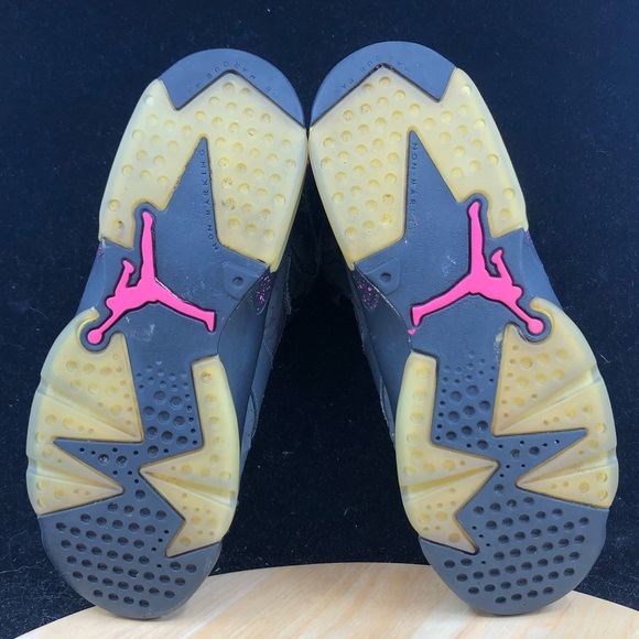 Nike Air Jordan 6 Retro Kids GS Anthracite Hyper Black Pink 543390-008 Size 5.5y - Picture 8 of 10